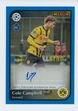 2024-25 Cole Campbell Topps Merlin Chrome Blue Autographed Rookie Card 64/150