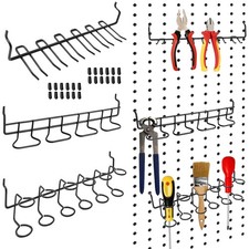 6 Pieces Pegboard Screwdriver Holders, Board Tool Utility Hooks, Stainless Steel