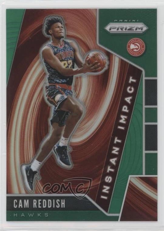 2019-20 Panini Prizm Instant Impact Green Prizm Cam Reddish #18 Rookie RC jh0