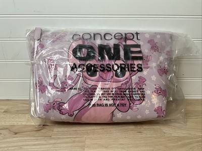 NWT ConceptOne Lilo & Stitch ANGEL Graphic Print Make-Up Pouch/Travel Bag