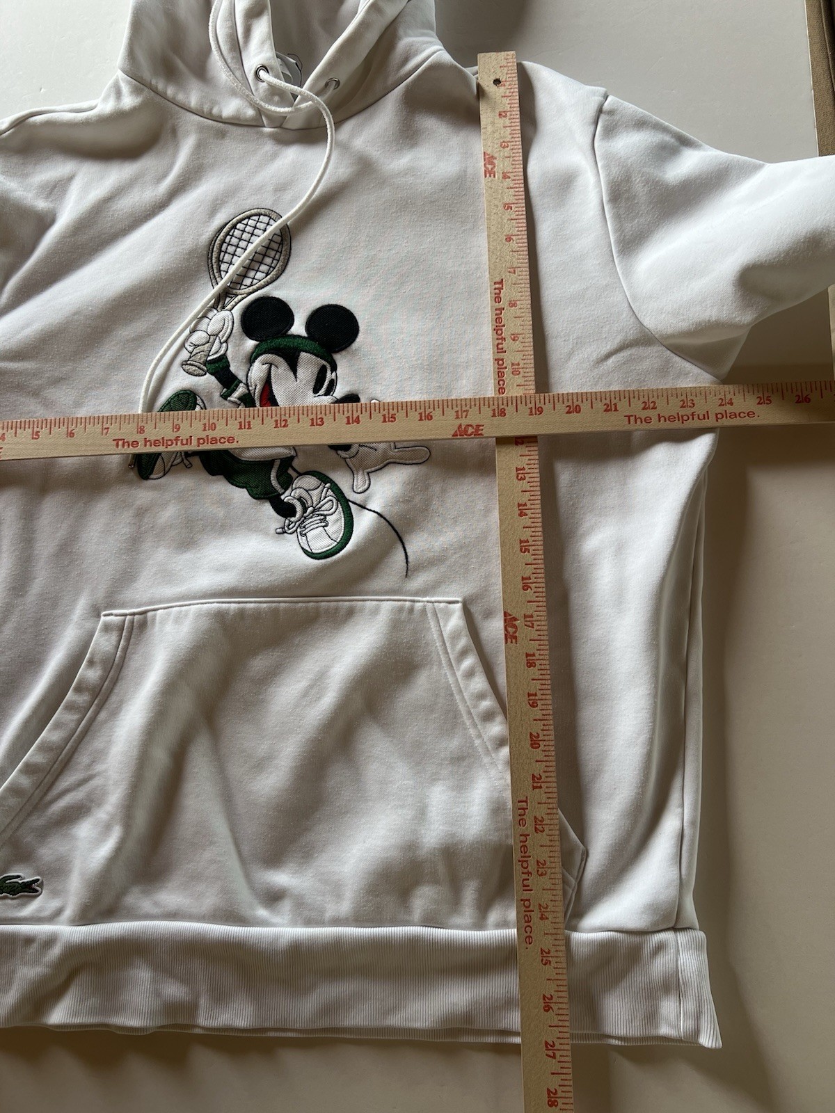 Lacoste Disney limited edition Mickey Mouse tennis white hoodie embroidered L thumbnail 10