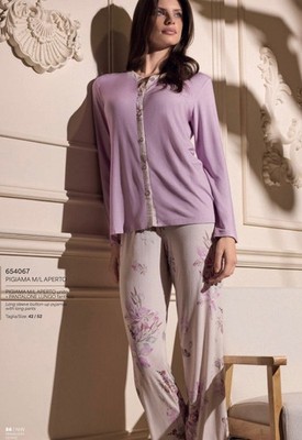 Lormar Women's Long Sleeve Viscose Pajamas 654067