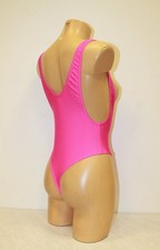 Women Thong Leotard 201-17 Open Back Open Front Hot Pink Spandex Size S