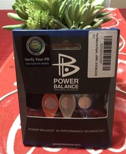 Power Balance 3 Pack Orange M/Grey M/Blue L Energy Health Band Bracelet New