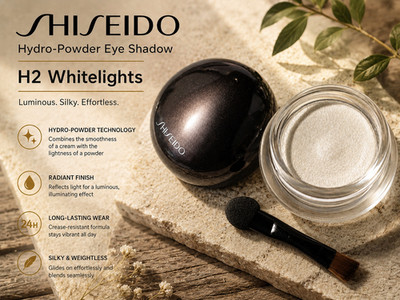 SHISEIDO Hydro-Powder Eye Shadow - H2 Whitelights  SHIMMERING .21 OZ NEW