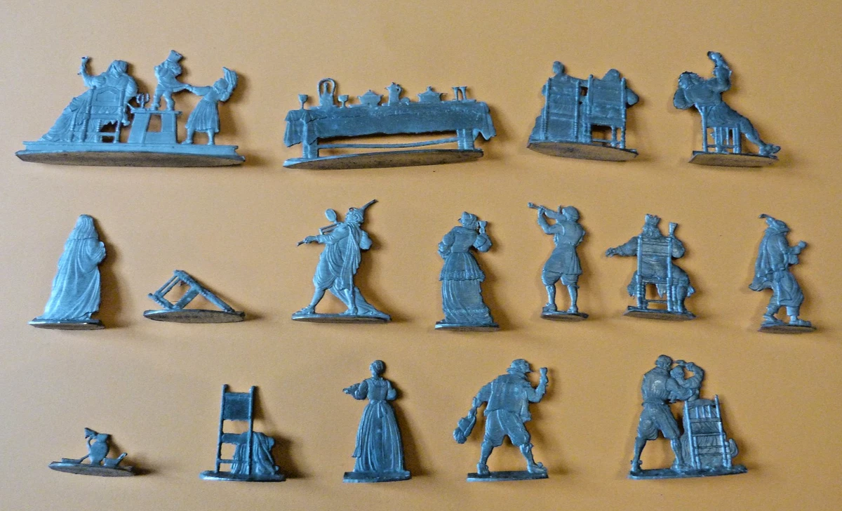Lot De 2 – 25 Soldats Allemands WW1 – étain Plat – Zinnfiguren – échelle 30mm