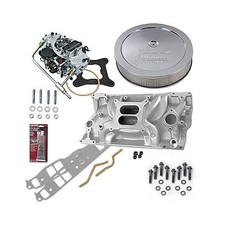 Sbc Chevy 350 Vortec Stage 1 Intake Manifold 750 Cfm Carb Air Cleaner Combo