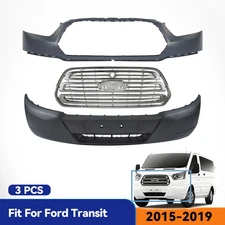 Front Upper& Lower Bumper Cover Grille Assembly For 2015-2019 Ford Transit-150