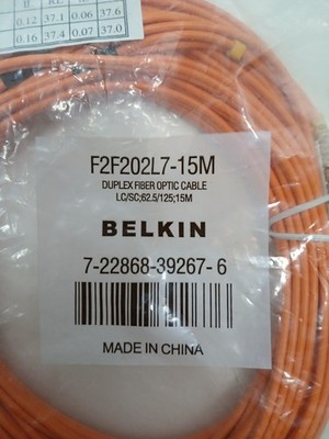 Belkin Duplex Fiber Optic Cable  F2F202L7-15M   7-22868-39267-6