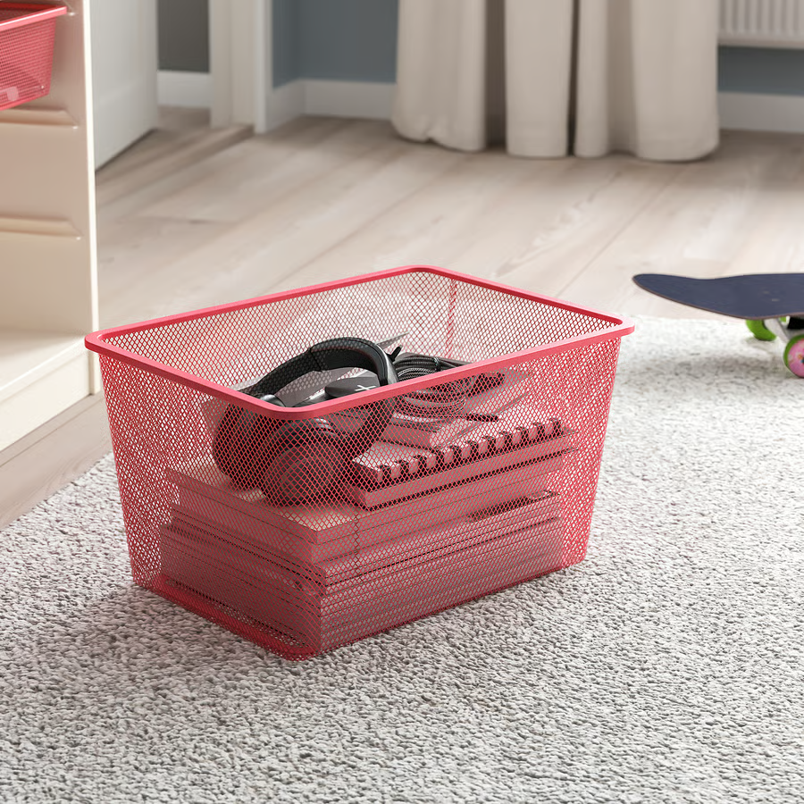 美品だけど訳あり　IKEA TROFAST & BOX4個　 BOXバラ売り不可 TROFAST mesh storage box, dark gray, 161/2x113/4x37/8