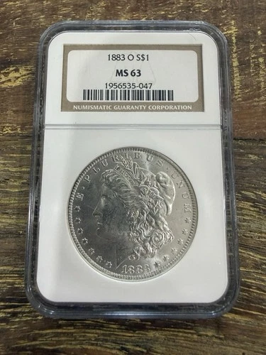1883-O Morgan Silver Dollar $1 - NGC MS63 - New Orleans Mint - Brilliant