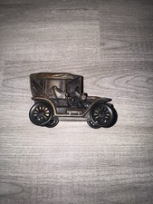 Vintage Banthrico Brass Model T Car Coin Bank Chicago, USA   Metal Antique Style