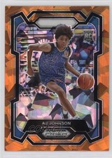 2024-25 Panini Prizm Draft Picks Orange Ice Prizm AJ Johnson #90 1h1n