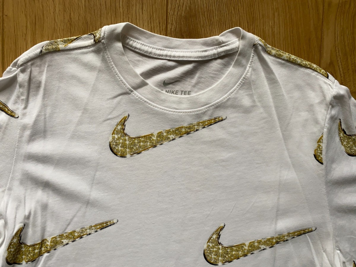 metallic gold nike shirt
