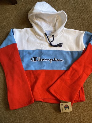 red white and blue champion sweater