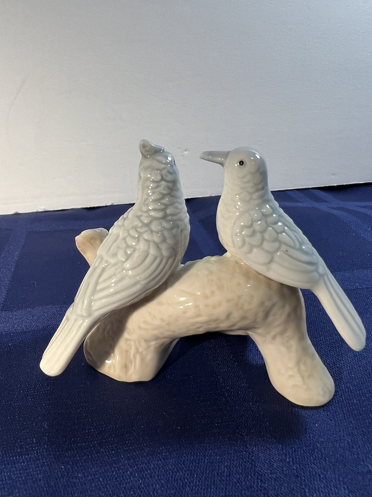 Pair of  Older Pastel Porcelain  Love Birds