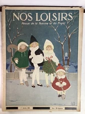 NOS LOISIRS France Vintage Magazines Fashion Design  January 1923