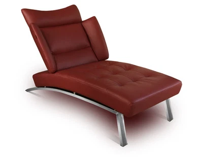 Lederliege,Lit en Cuir,Chaise Longue,de Repos Cuir Crème Blanc Noir Braun Rouge - Photo 1/4