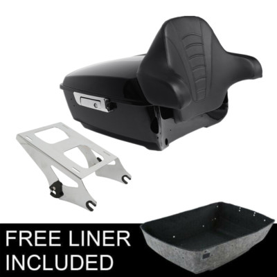 King Pack Trunk Backrest Mount Fit For Harley Tour Pak Touring Road Glide 14-24