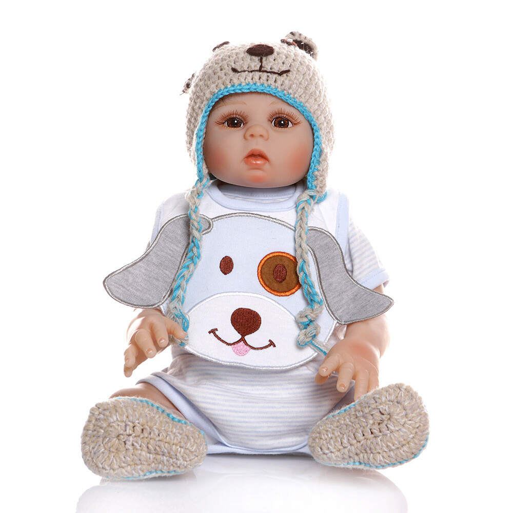 NPK 19" Reborn Baby Boy Doll Full Body Soft Vinyl Silicone Realistic Waterproof