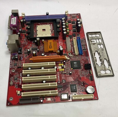 PCChips M870 V2.0 Sockel 754 AMD Mainboard komplett mit BackPlate