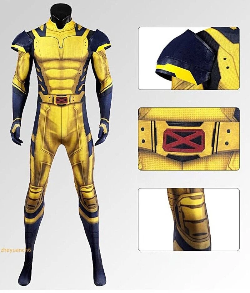 Marvel Wolverine Logan Cosplay Mono Body Disfraz Halloween 1:1 Regalo 1 pieza Foto 2 de 4