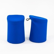 Sgabello basso Patrick Norguet anni 2010 per Artifort Lilla 2.0 tessuto blu 13x disponibili