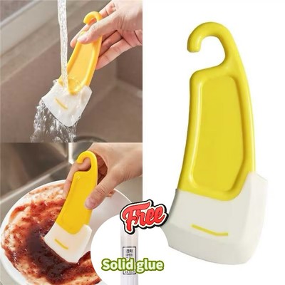 Kitchen Decontamination Artifact Soft Silicone Scraper To Clean Bowls/Dishes .