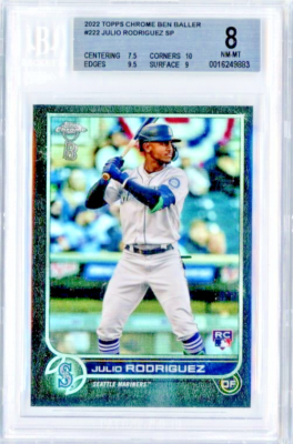 2022 Topps Chrome Ben Baller SP #222 Julio Rodriguez RC - Seattle 