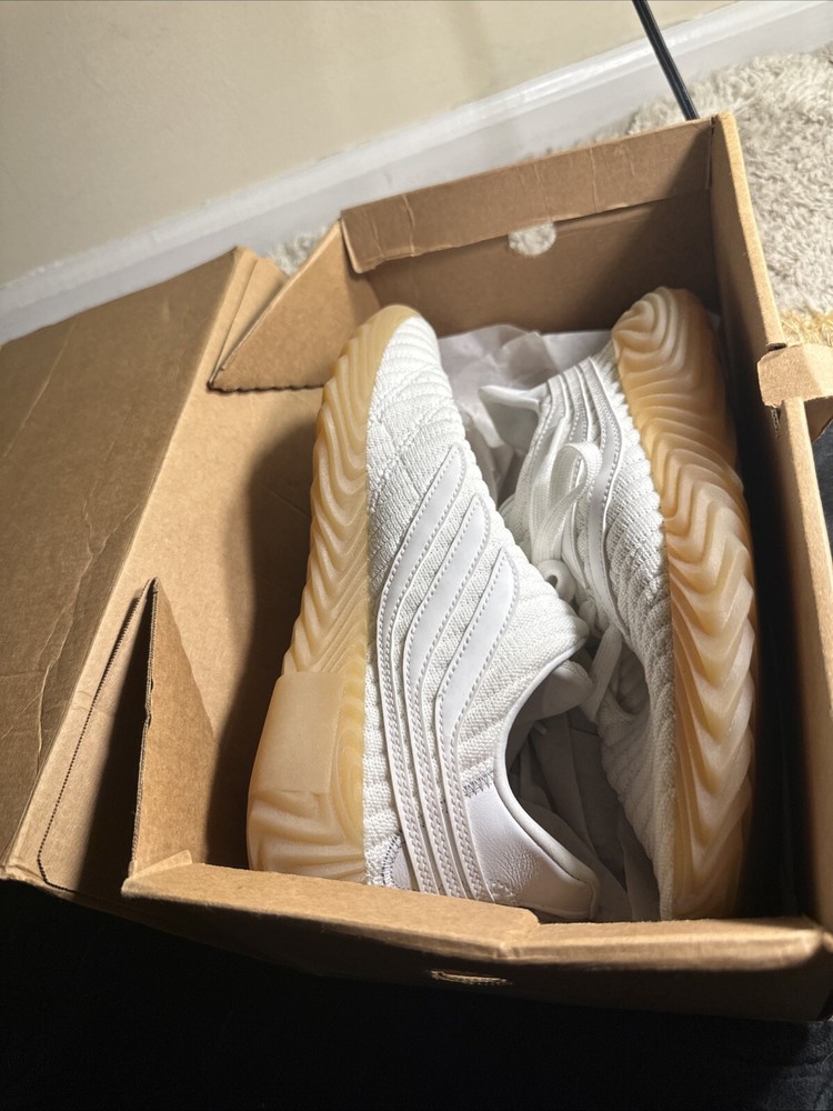 791004 Adidas Sobakov White Gum Shoes Mesh Men's Size US 8.5