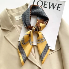 100% Silk 27" Square Scarf Women Kerchief Shawl Neckerchief Wrap Stirrup Printed