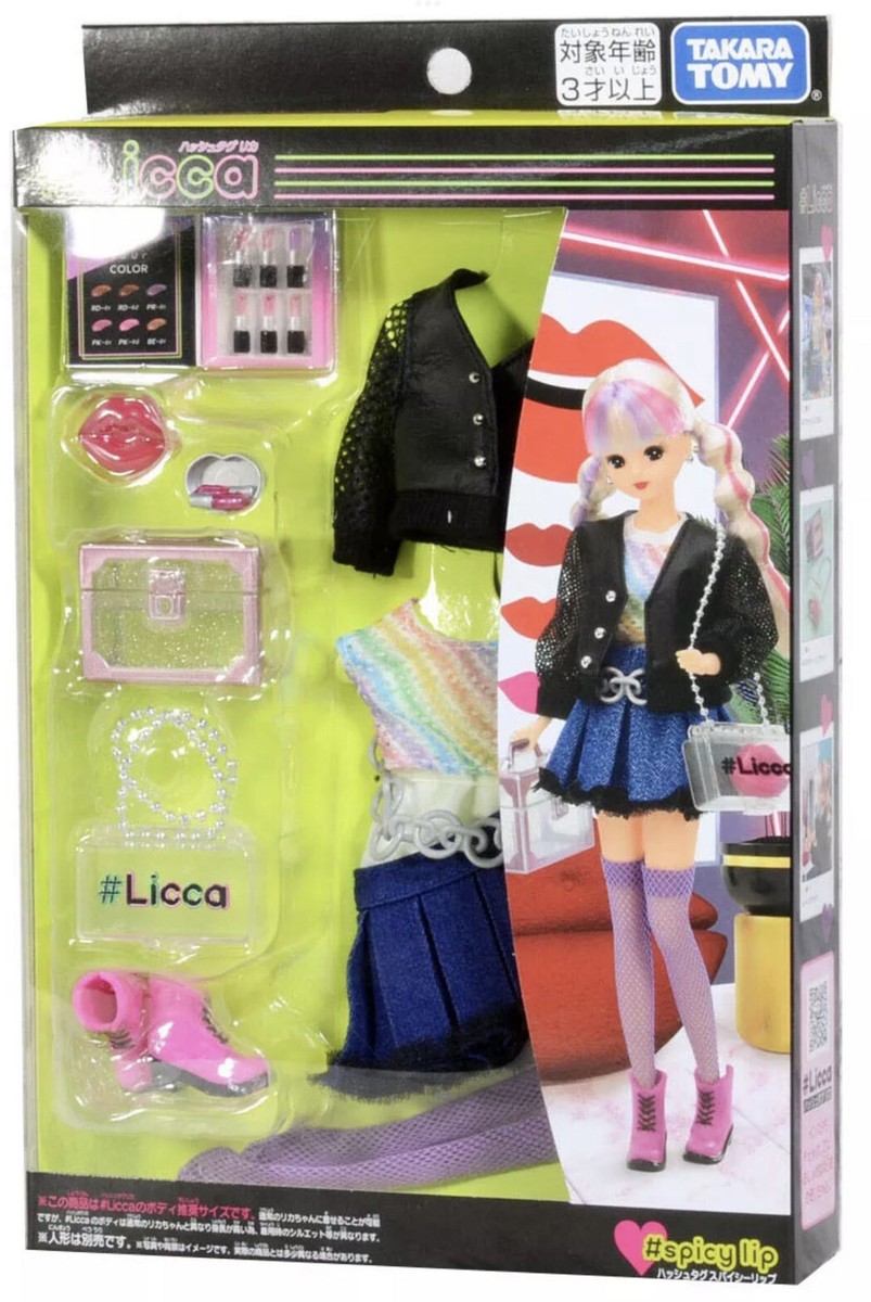 Takara Tomy Licca Chan Spicy Lip Doll Accessory Set Japan