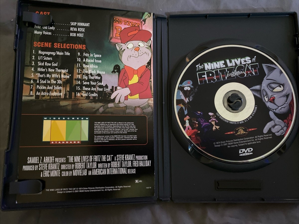 The Nine Lives of Fritz the Cat (DVD, 2001, Avant-Garde