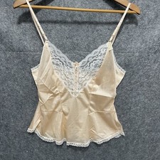 Vtg Maidenform Size 34 Cami Peach Lace Trim Romantic Coquette Fairy Top 69103