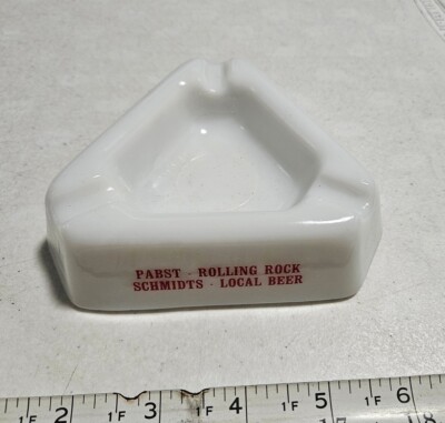 Vtg Stanley Tomalonis New Philadelphia Pabst Rolling Rock Schmidts Beer Ashtray