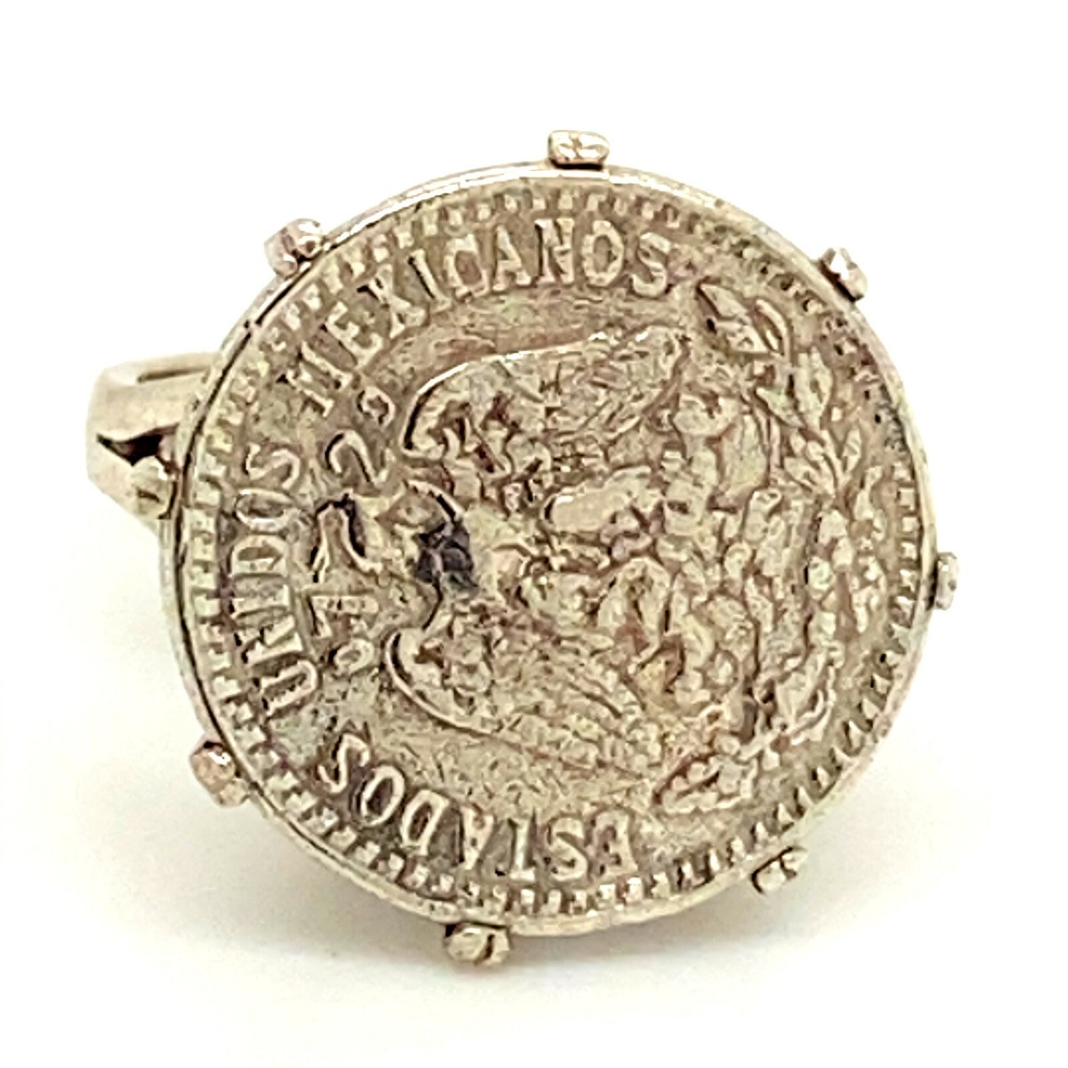 Jewellery Sterling Silver 925 Mexican Coin Ring