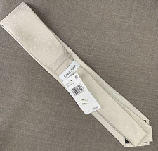 Calvin Klein Men's Neck Tie Beige Geo Silk Blend NWT