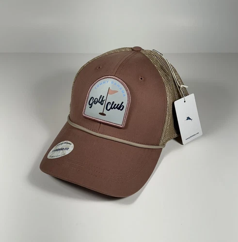 TOMMY BAHAMA Golf Club Rope Trucker Hat Blush Brown Men’s *NEW*