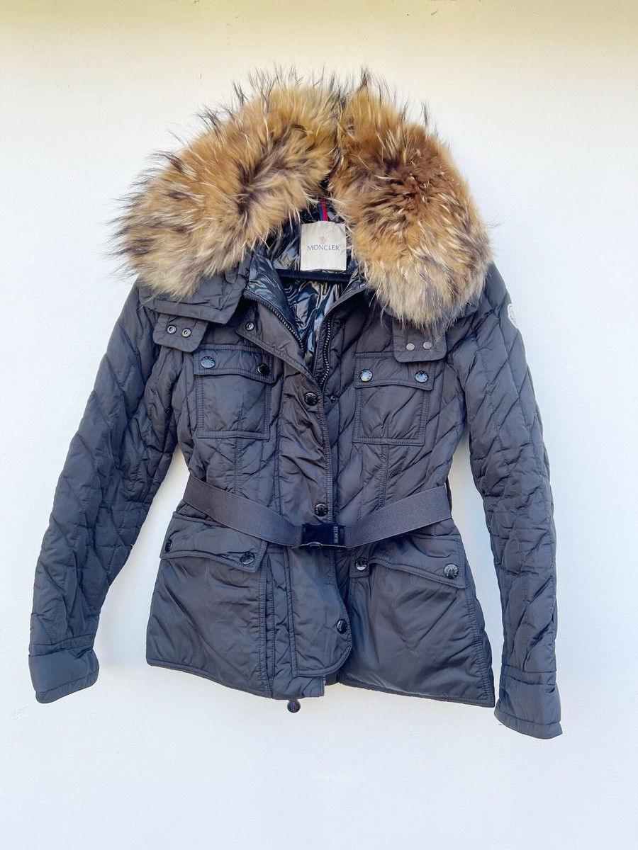Ski Jacket With Moncler Belt Coat Moncler Black Down Puffer Jacket