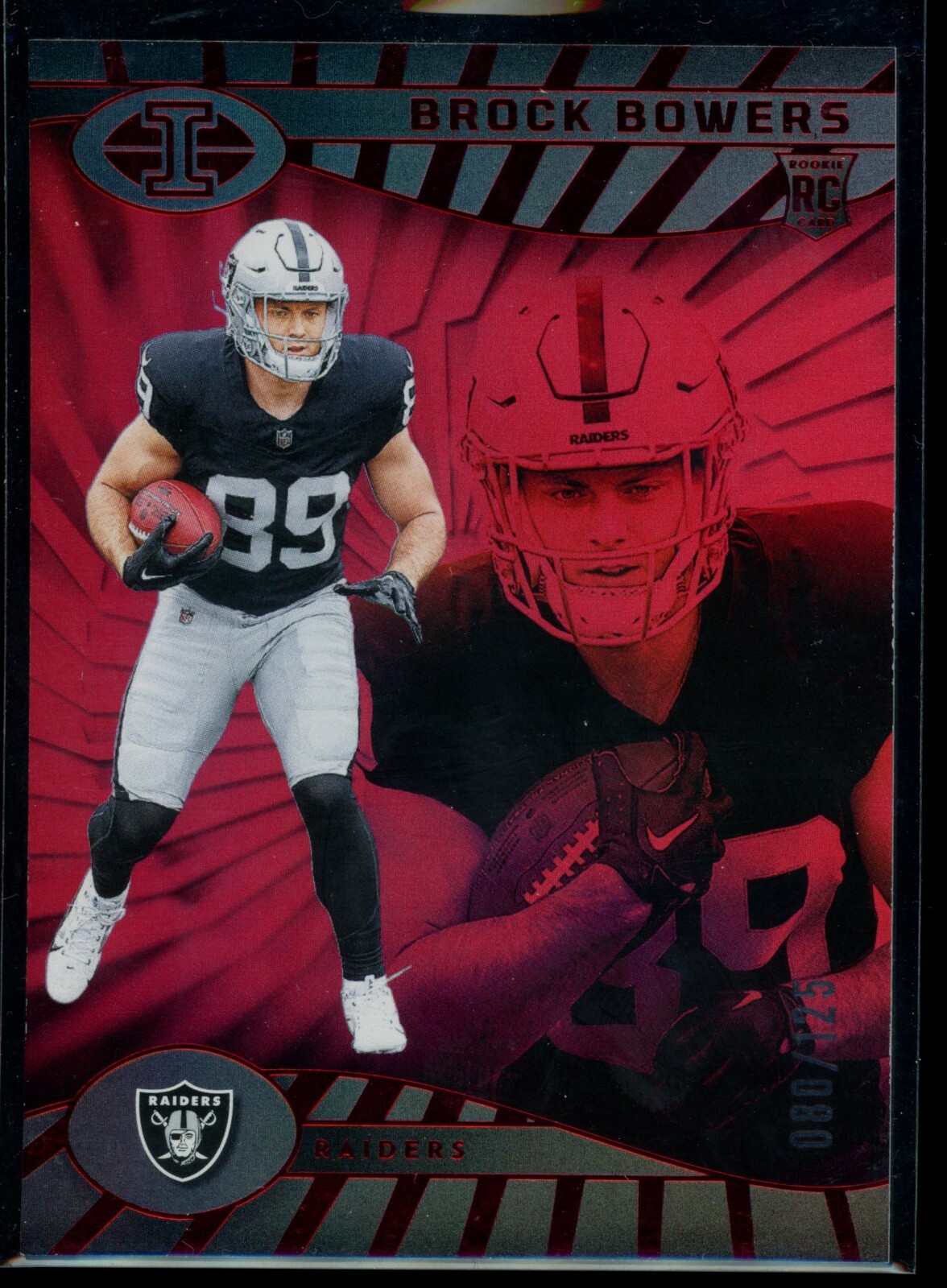 2024 Panini Illusions - Brock Bowers #47 Trophy Collection Ruby /125 (RC)