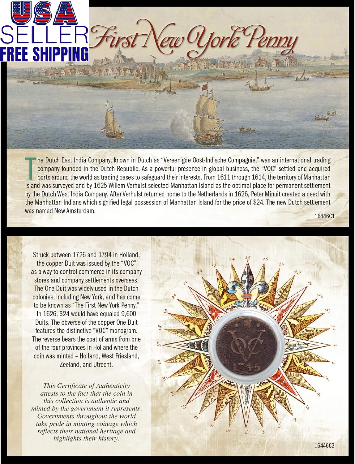 American Coin Treasures the First New York Penny Coin, over 225 Years Old, Coppe