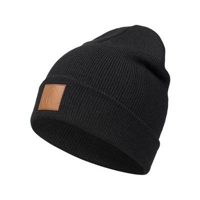Occulto Leatherpatch Winter Mütze Beanie (Brown Label)