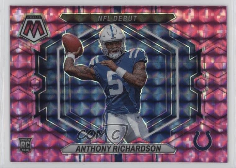 2023 Panini Mosaic NFL Debut Pink Camo Prizm Anthony Richardson Rookie RC 1a53