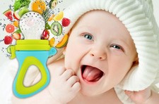 Baby Food Feeder Fresh 2Pk Fruit Feeder Pacifier 6 Different Sized Silicone