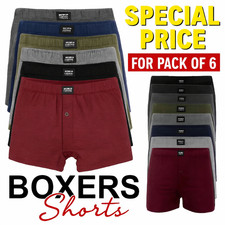 6  PACK  MENS CLASSIC BOXER SHORTS BRIEFS COMFORT FIT JERSEY UNDERWEAR PANTS