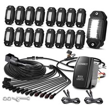 R2 Pure White Rock Lights Kit White Rock Lights Kit 16PCS with Rocker Switch