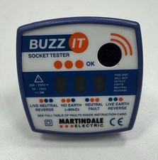 Martindale Buzz-It Audible Check Plug BZ101 Electric Tester socket test