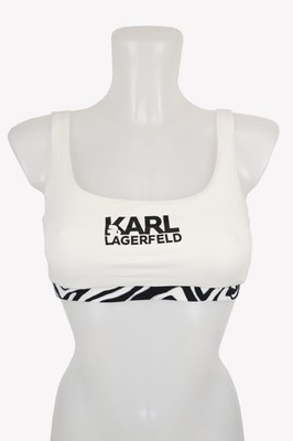 Karl Lagerfeld Damen Bademode Gr. 36 (S) Schwarz / Weiß NEU Top Bikini-Oberteil