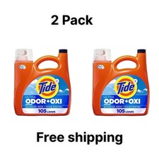 2 Pack, Tide Ultra Odor Defense Plus Oxi Liquid Laundry Detergent, 148 fl oz 0.15 per gallon