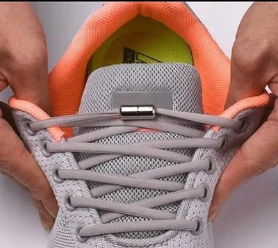 Elastische Schnürsenkel ohne Binden Erwachsene Kinder Trainer Faul Einfach UK Schwarz Neu